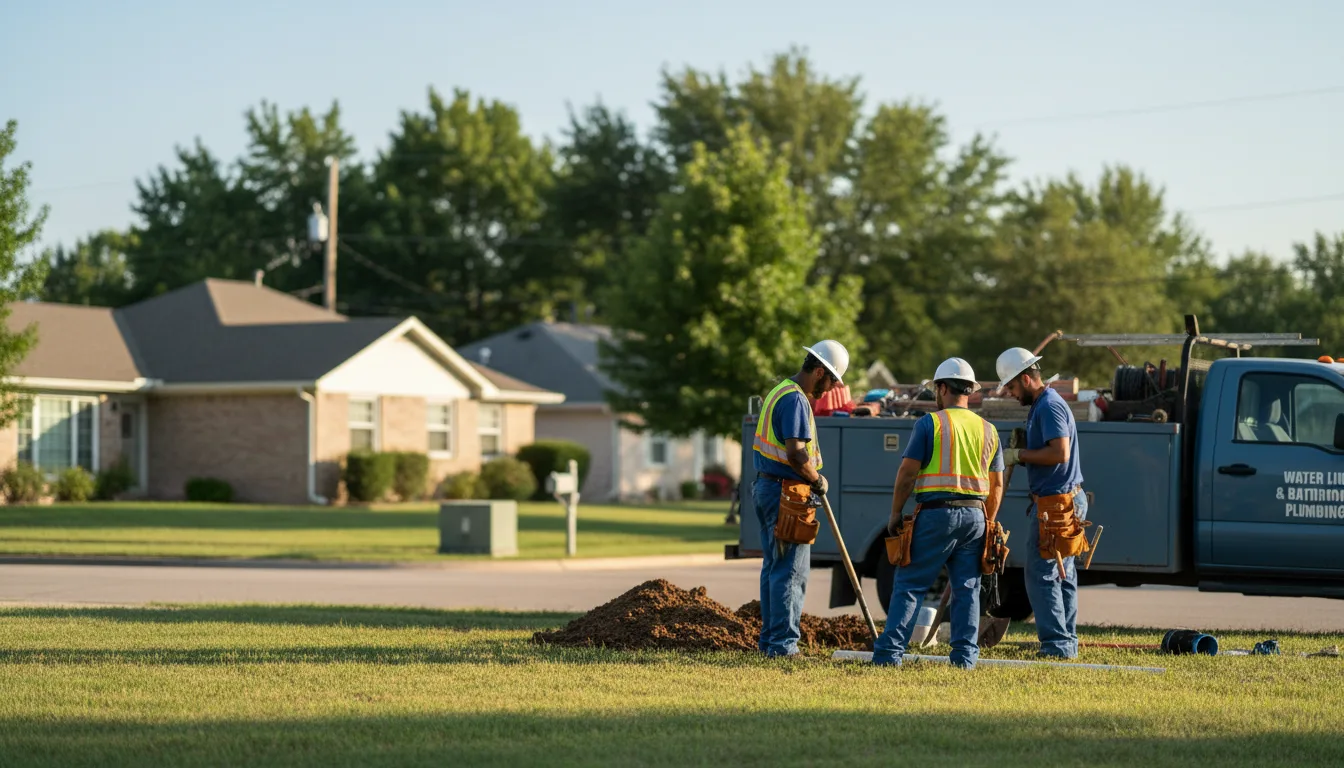 Residential water line and bathroom plumbing service in Stratford, IA